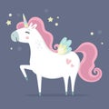 Cute magical unicorn. Little princess theme. Royalty Free Stock Photo